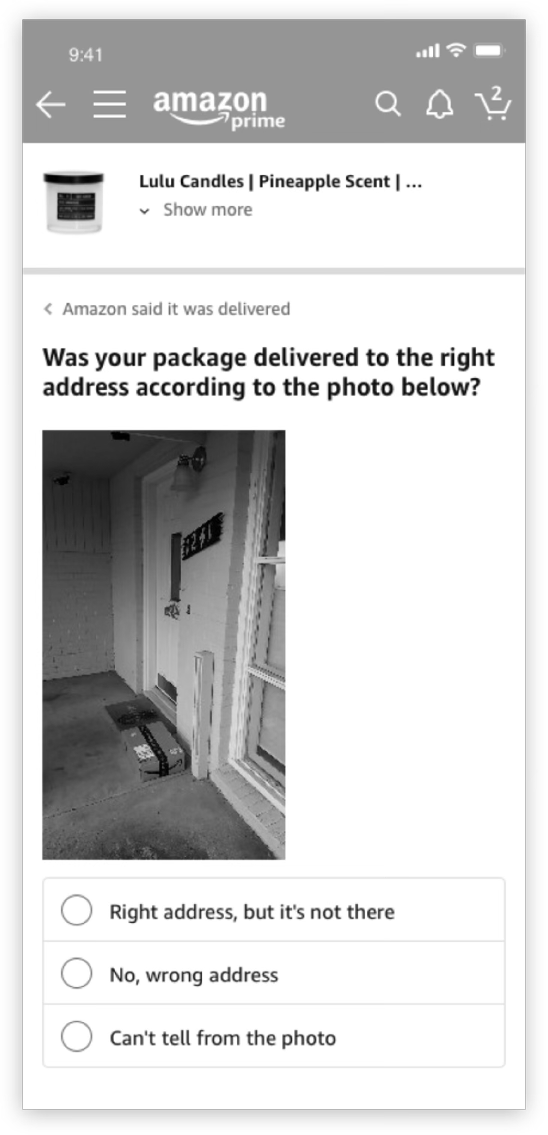 Early wireframe: resolution and follow-up states.